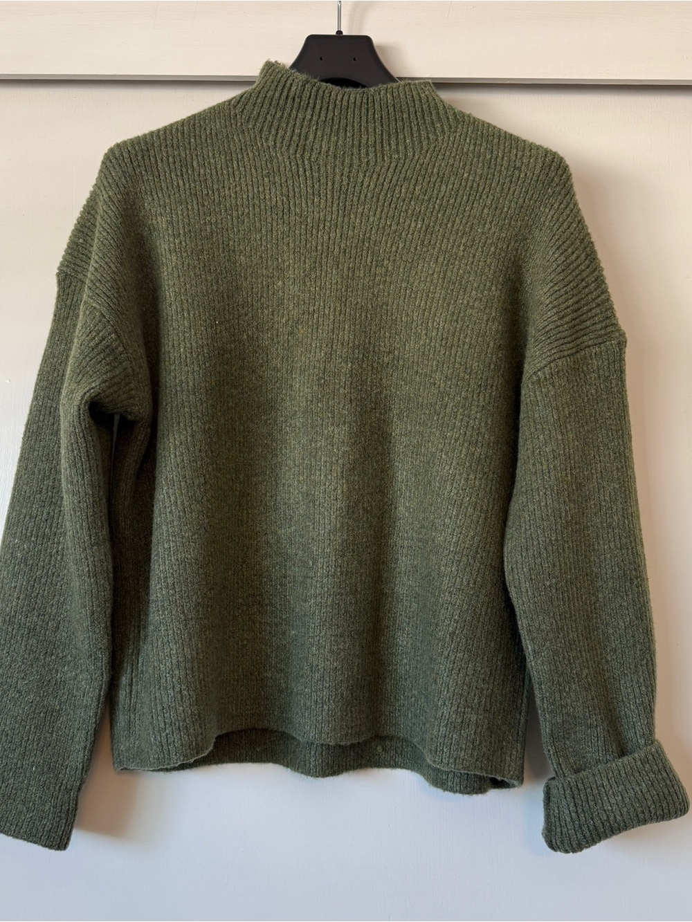 Abercrombie & Fitch Olive Green Women's Mock Neck Sweater
